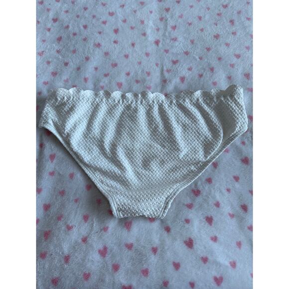 Kate Spade New York Textured Off White Scalloped Womens Swimwear Size L - Picture 4 of 5